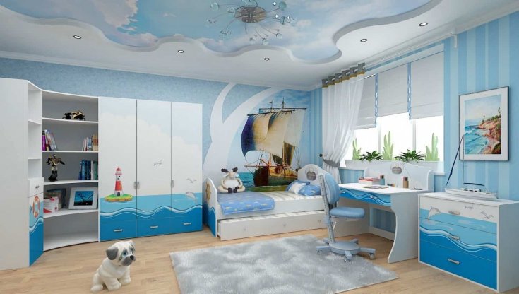 Модные идеи дизайна интерьера детской комнаты для мальчика